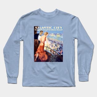 Vintage Travel Poster - Atlantic City Long Sleeve T-Shirt